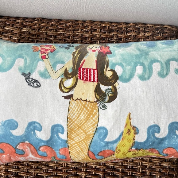 Two one-of-a-kind Mermaid/Merman Pillows 12x22 - Picture 4 of 6